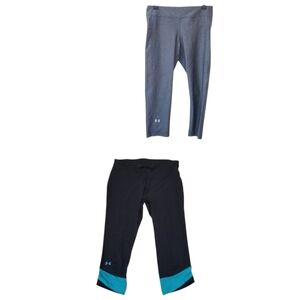 ✨️ Under Armour Leggings Bundle (2) | Size S Estimate | Gray & Teal/Black